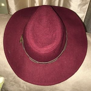 Beautiful burgundy hat!